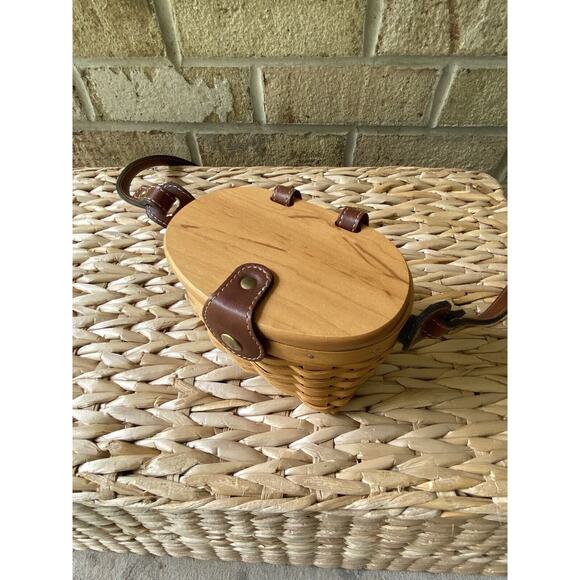 Longaberger Basket Handwoven Made In Ohio USA Crossbody Purse Cottagecore EUC - Picture 3 of 11